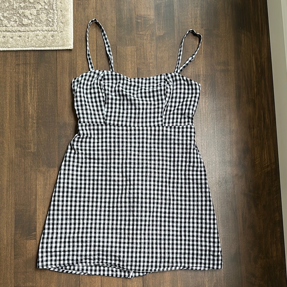 Brandy Melville Black and White Gingham Dress